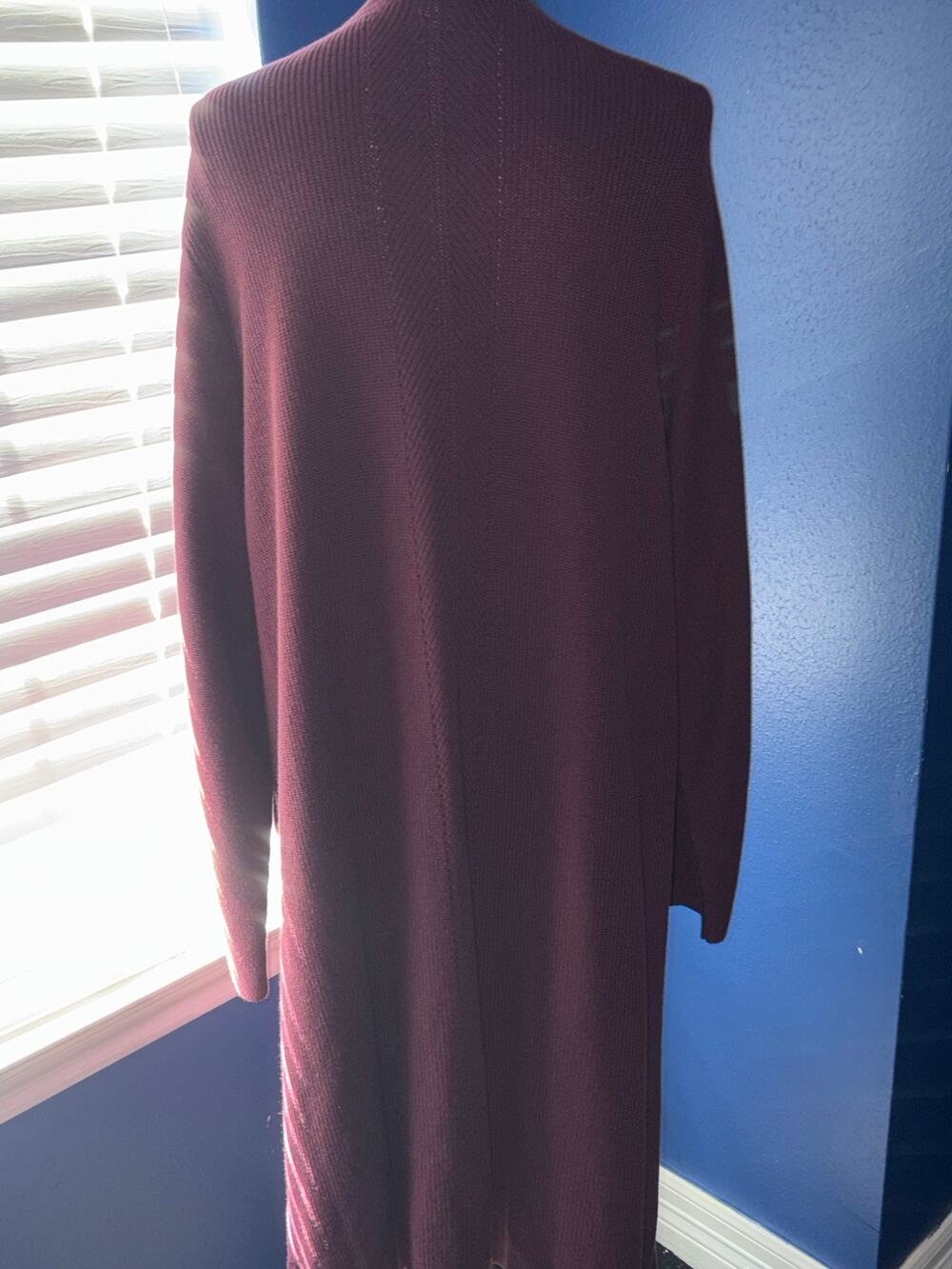 J.Jill Long Maroon Cardigan – Size 3X – Soft Cotton Blend – EUC